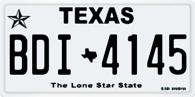 TX license plate BDI4145