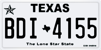 TX license plate BDI4155