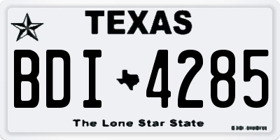 TX license plate BDI4285