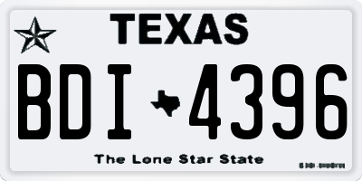 TX license plate BDI4396