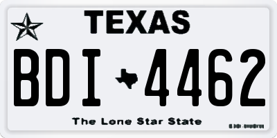 TX license plate BDI4462