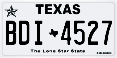 TX license plate BDI4527