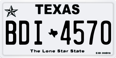 TX license plate BDI4570