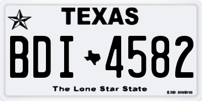 TX license plate BDI4582
