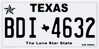 TX license plate BDI4632