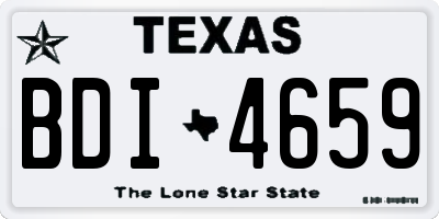 TX license plate BDI4659