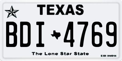 TX license plate BDI4769