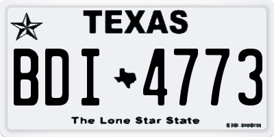TX license plate BDI4773