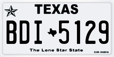 TX license plate BDI5129