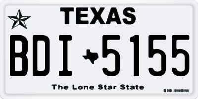 TX license plate BDI5155