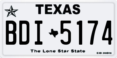 TX license plate BDI5174