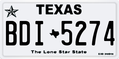 TX license plate BDI5274