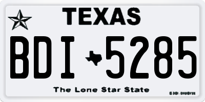 TX license plate BDI5285