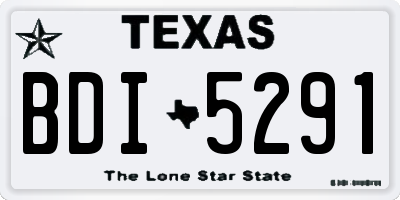 TX license plate BDI5291
