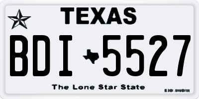 TX license plate BDI5527