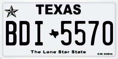 TX license plate BDI5570