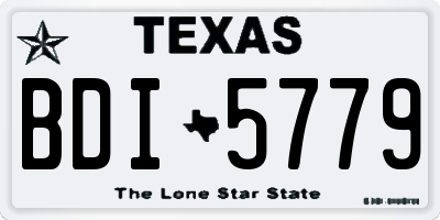 TX license plate BDI5779