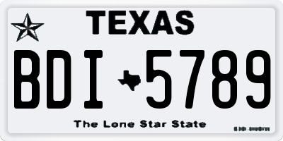 TX license plate BDI5789