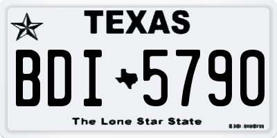 TX license plate BDI5790