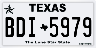 TX license plate BDI5979