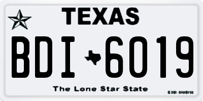 TX license plate BDI6019