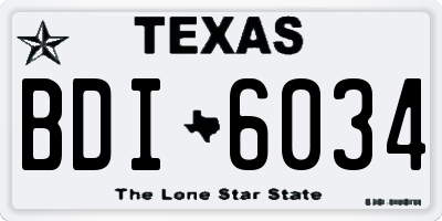 TX license plate BDI6034