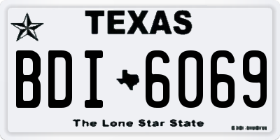 TX license plate BDI6069