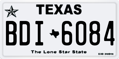 TX license plate BDI6084