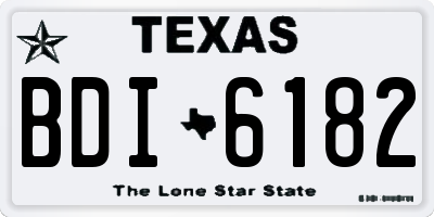TX license plate BDI6182