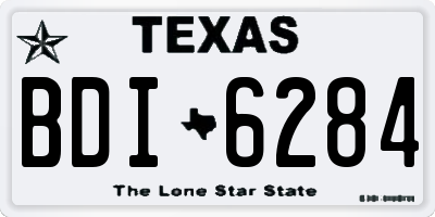 TX license plate BDI6284