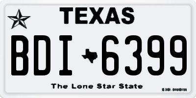 TX license plate BDI6399