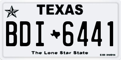 TX license plate BDI6441