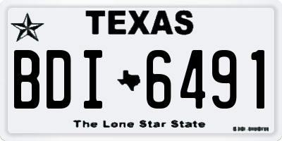TX license plate BDI6491