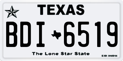 TX license plate BDI6519