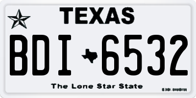TX license plate BDI6532