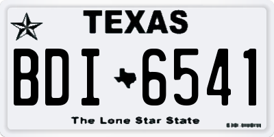 TX license plate BDI6541