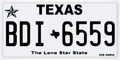 TX license plate BDI6559