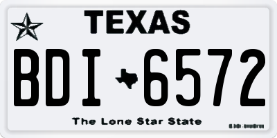 TX license plate BDI6572