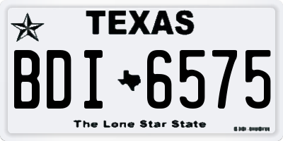 TX license plate BDI6575