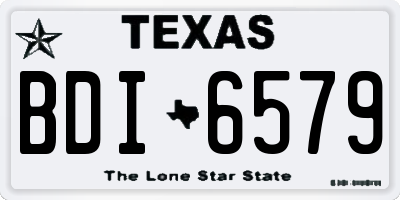 TX license plate BDI6579