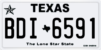 TX license plate BDI6591