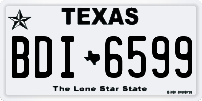 TX license plate BDI6599