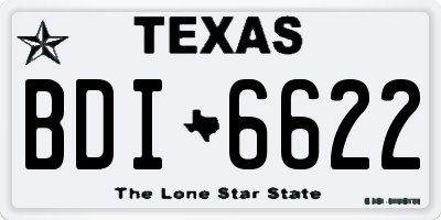 TX license plate BDI6622