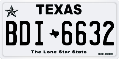 TX license plate BDI6632