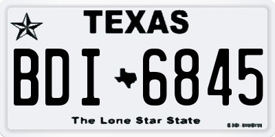 TX license plate BDI6845