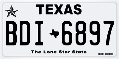 TX license plate BDI6897