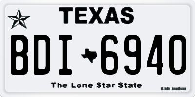 TX license plate BDI6940
