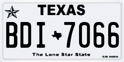 TX license plate BDI7066