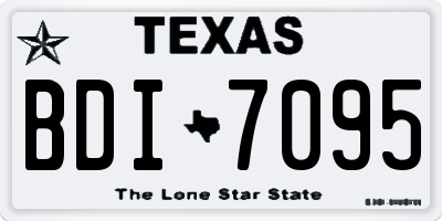 TX license plate BDI7095