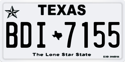 TX license plate BDI7155
